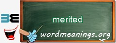 WordMeaning blackboard for merited